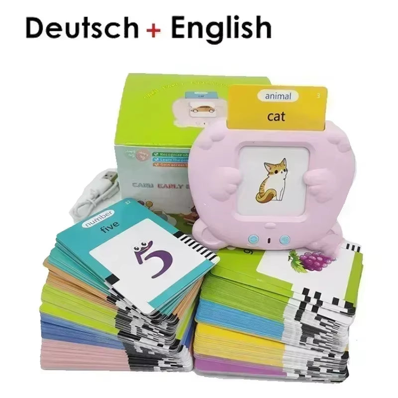 Learning Machine for Kid Talking Flash Cards Kindergarten Kids Language Electronic Audio Book Learnenglish German Spanish French