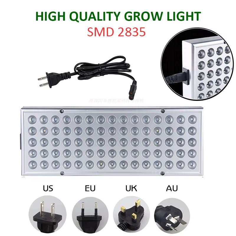 2Pcs Led Grow Lights 500W 100W Full Spectrum Phyto Lamp for Plants Red Blue White IR UV Led for Indoor Plants Flowers Growing