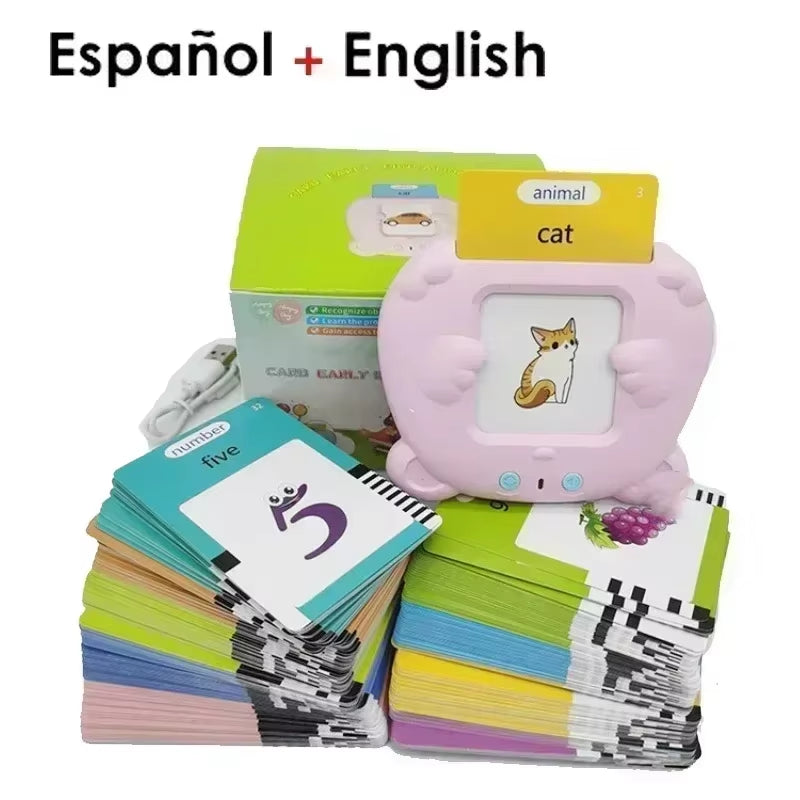 Learning Machine for Kid Talking Flash Cards Kindergarten Kids Language Electronic Audio Book Learnenglish German Spanish French