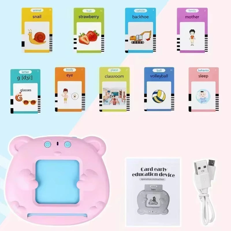 Learning Machine for Kid Talking Flash Cards Kindergarten Kids Language Electronic Audio Book Learnenglish German Spanish French
