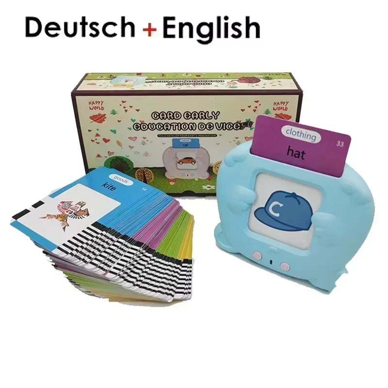 Learning Machine for Kid Talking Flash Cards Kindergarten Kids Language Electronic Audio Book Learnenglish German Spanish French