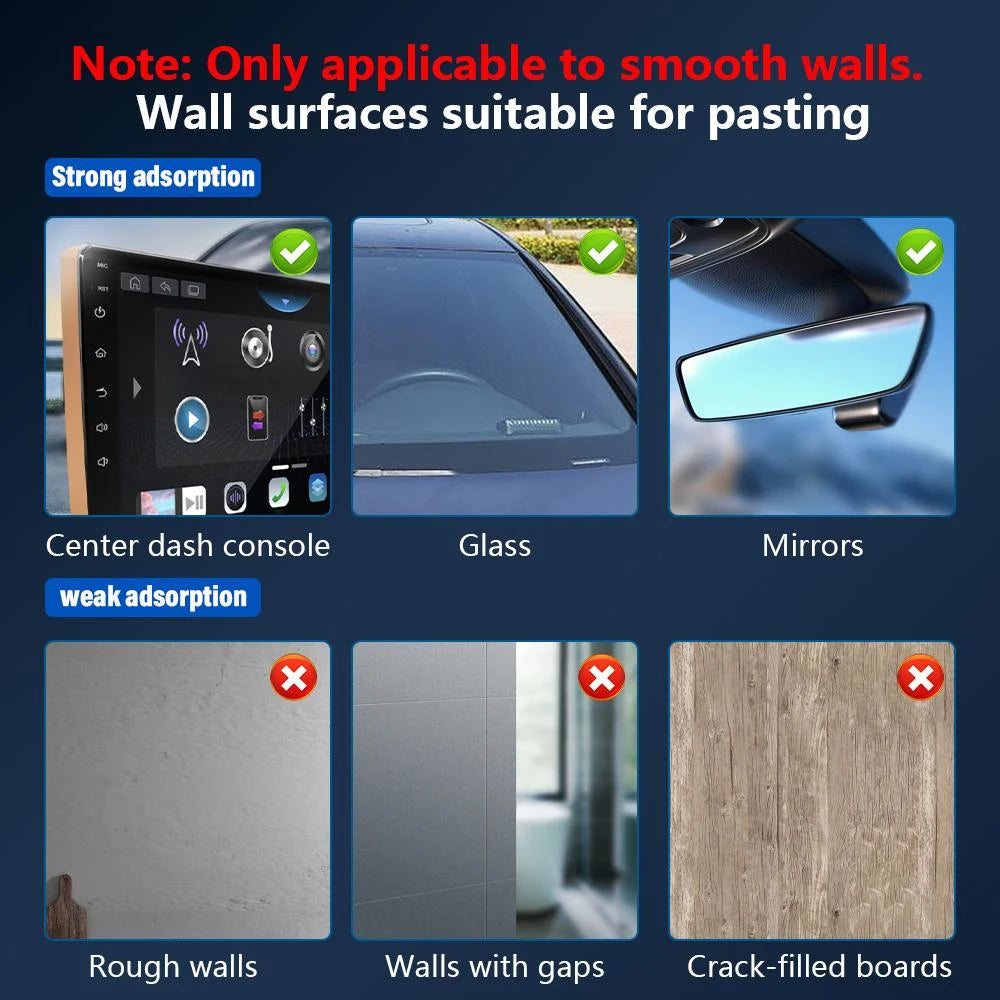 Car Phone Holder Magnetic Mount 360° Rotating Vacuum Adsorption Strong Magnet for Iphone 12 13 14 15 16 Pro Max