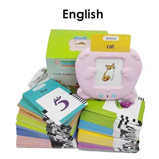 Learning Machine for Kid Talking Flash Cards Kindergarten Kids Language Electronic Audio Book Learnenglish German Spanish French