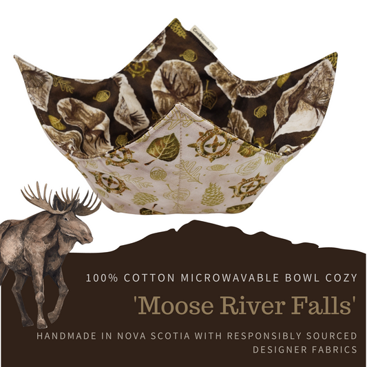 100% Cotton Microwavable Bowl Cozy - Moose River Falls-0